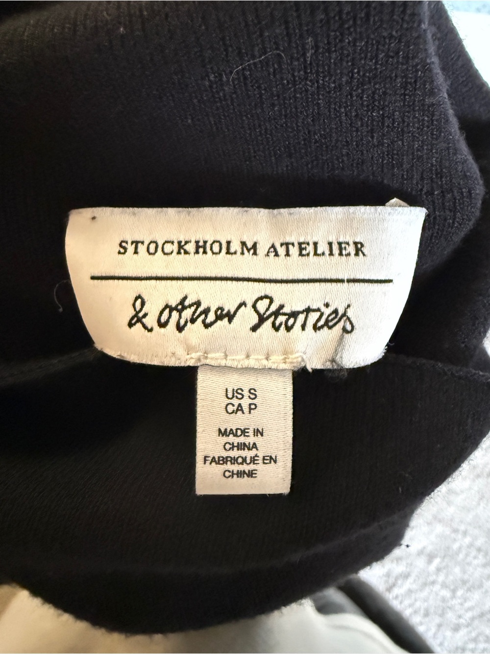 & Other Stories Black Mock Neck Sweater - Picture 2 of 4